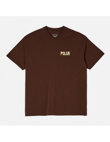 Polar Skate co Earthquake Logo tee Brown