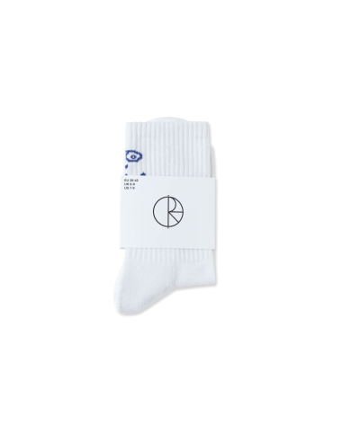 Polar Skate co Face Socks White