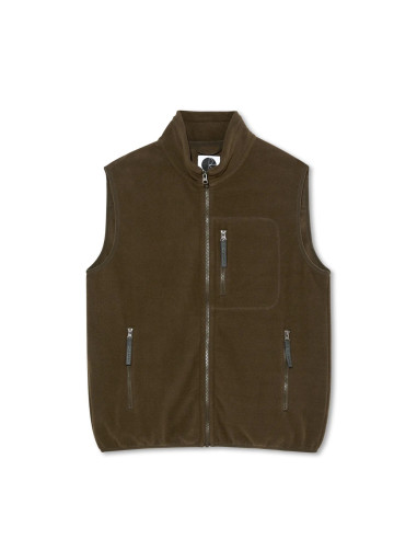 Polar Skate co Basic Fleece Vest brown