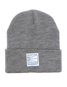 Logo tag beanie Grey