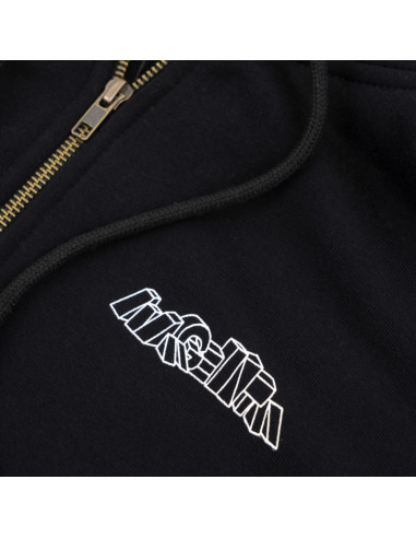 Brutalista Zipped Hoodie Black