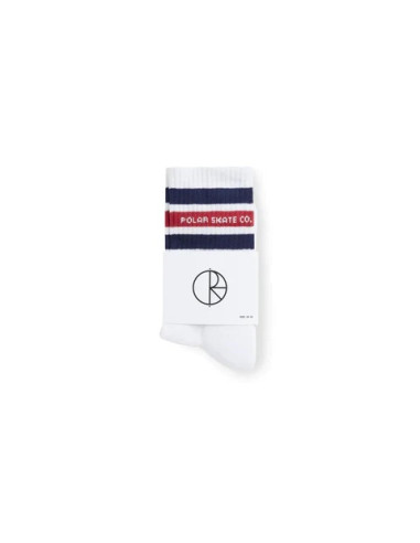 Fat Stripe socks White/Black/Red