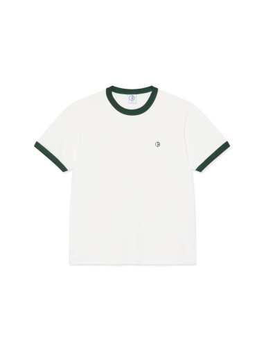 Ringer Tee - Cloud White / Dark Green
