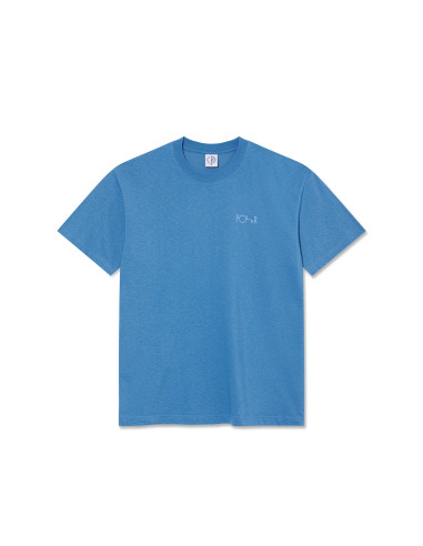 Contrast Tee | Stroke Logo - French Blue