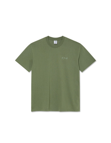 Contrast Tee | Stroke Logo - Moss Green