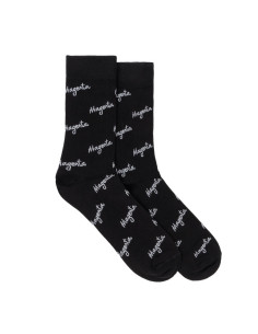 Script Light Socks - Black