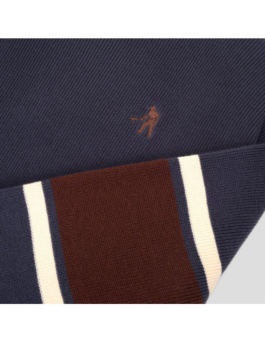 Organic Cotton Stripe Knit Sweater -...