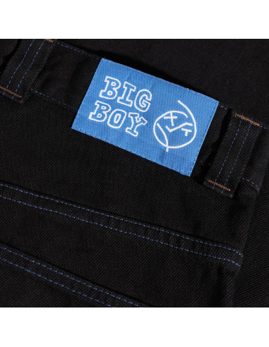 Big Boy Pants - Black/Blue Stitching