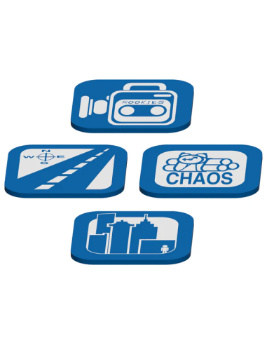 Icon Coasters 4 Pack (Blue)