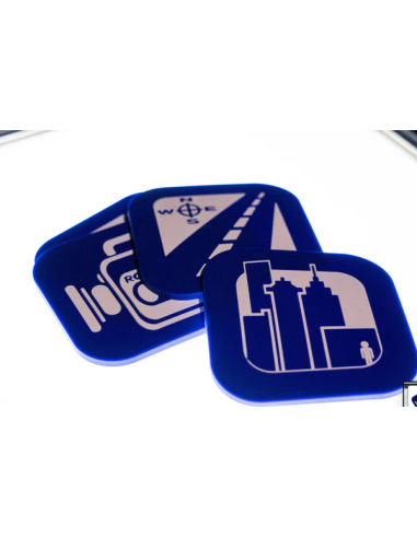 Icon Coasters 4 Pack (Blue)