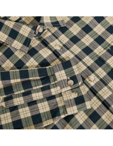 Mitchell LS Shirt -Teal/Butter