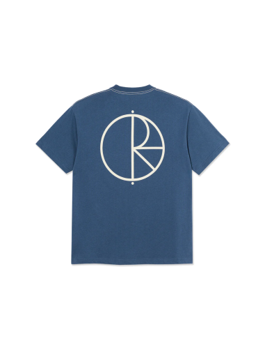 Contrast Tee I Stroke Logo - Grey Blue